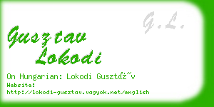 gusztav lokodi business card